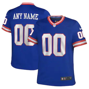 youth nike royal new york giants classic custom game jersey